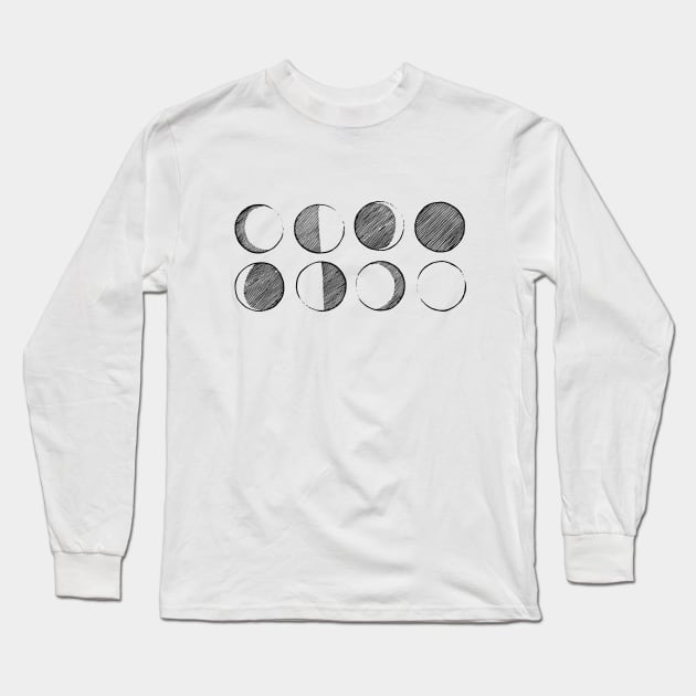 Moon Phases Long Sleeve T-Shirt by Wychwood